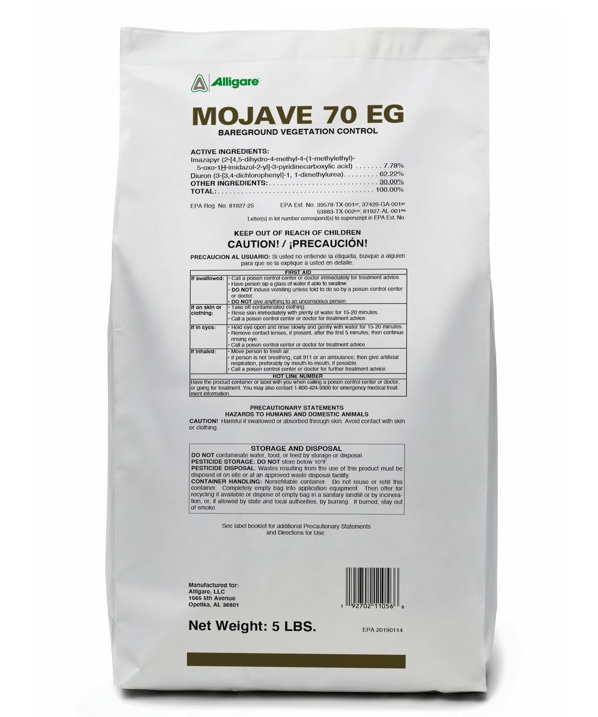 70EG Weed Killer for Grasses, Weeds & Vines 5 lbs S558