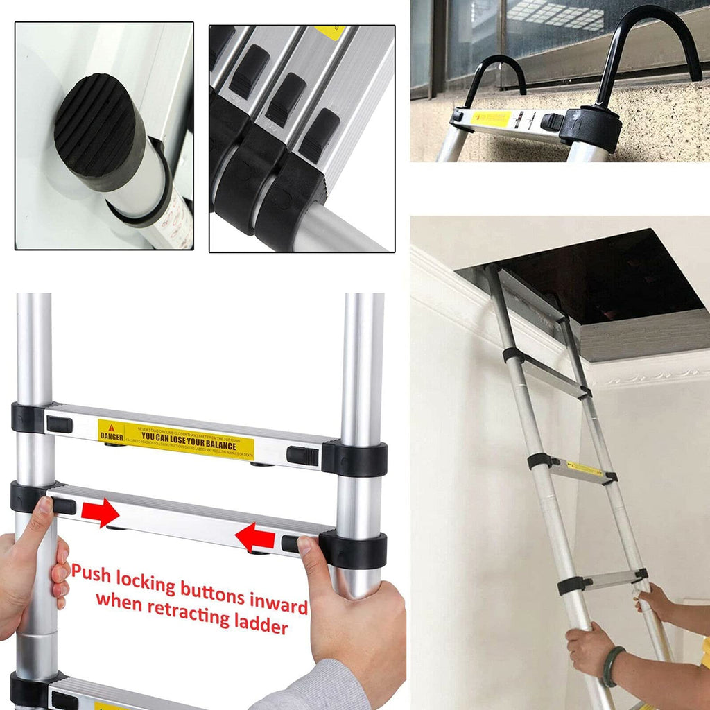 20.34 FT Aluminum Telescoping Ladder 330 Lb Capacity U528