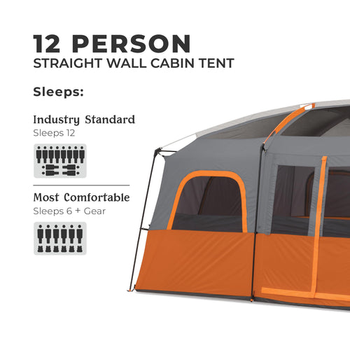10 Person Multi Room Cabin Tent W8032