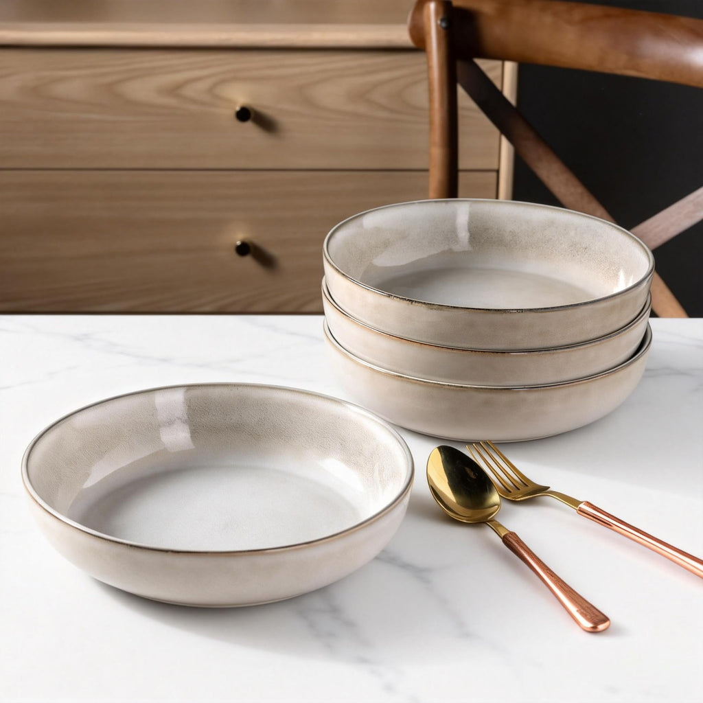 8.75'' 38oz Ceramic Pasta Bowls Set of 4 B83441
