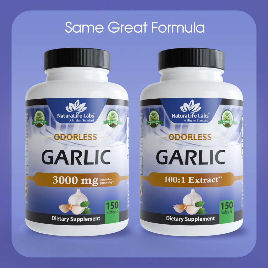 Odorless Garlic 100:1 Extract with Olive Oil 150 Softgels E91308