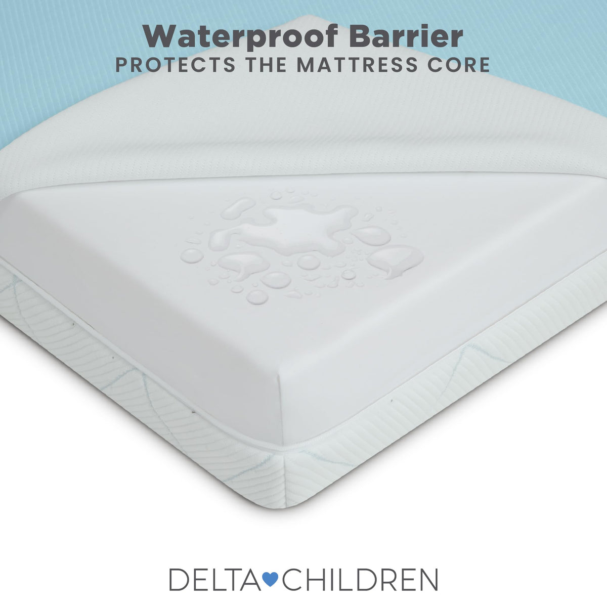 2-Stage Crib and Toddler Mattress with Removable Machine Washable Waterproof Cover J9552