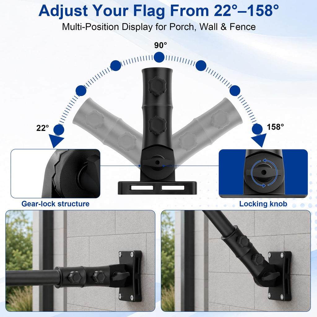 Aluminum Wall and Post Mount Flag Pole Holder W248689