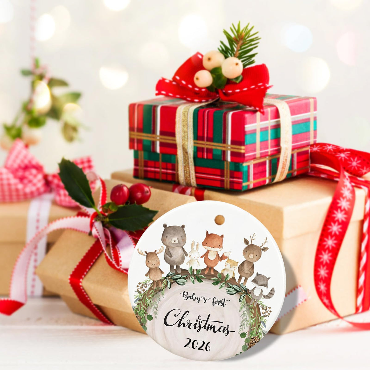 Baby First Christmas Ornament 2026 W1711