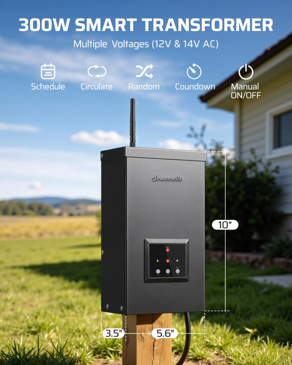 300W Low Voltage Landscape Transformer with Timer K317