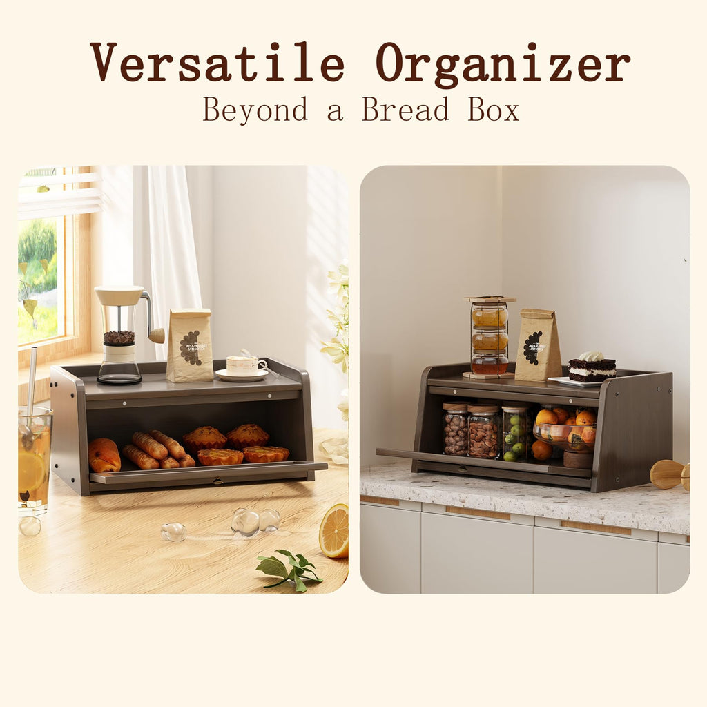 Bamboo Bread Box with Window P18645