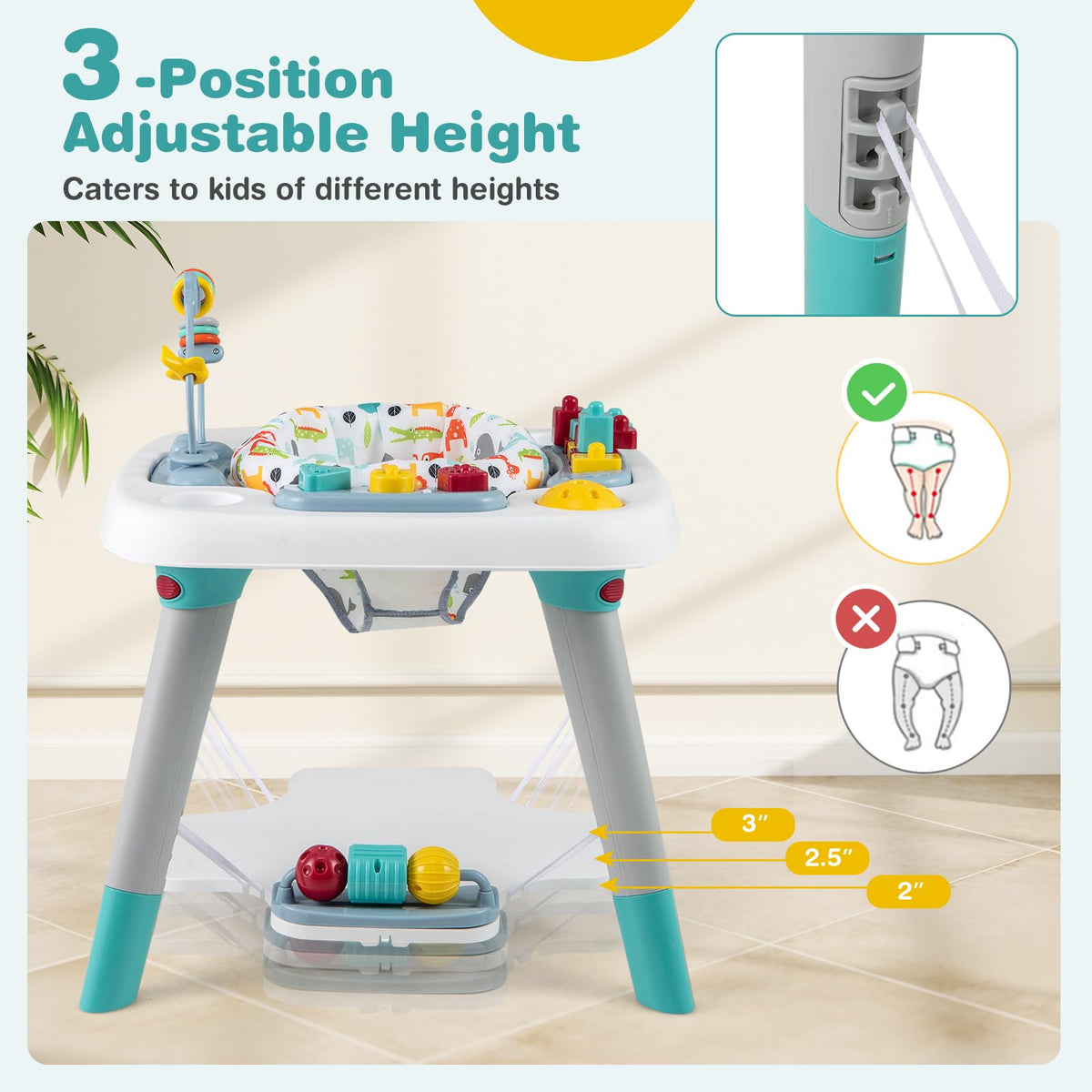 6-in-1 Baby Activity Center with Rotating Seat D12344