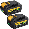 20V Max 5.0AH Lithium Ion Replacement Battery 2 Pack X601006