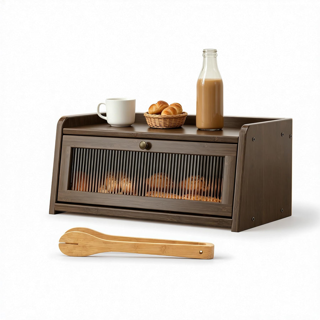 Bamboo Bread Box with Window P18645