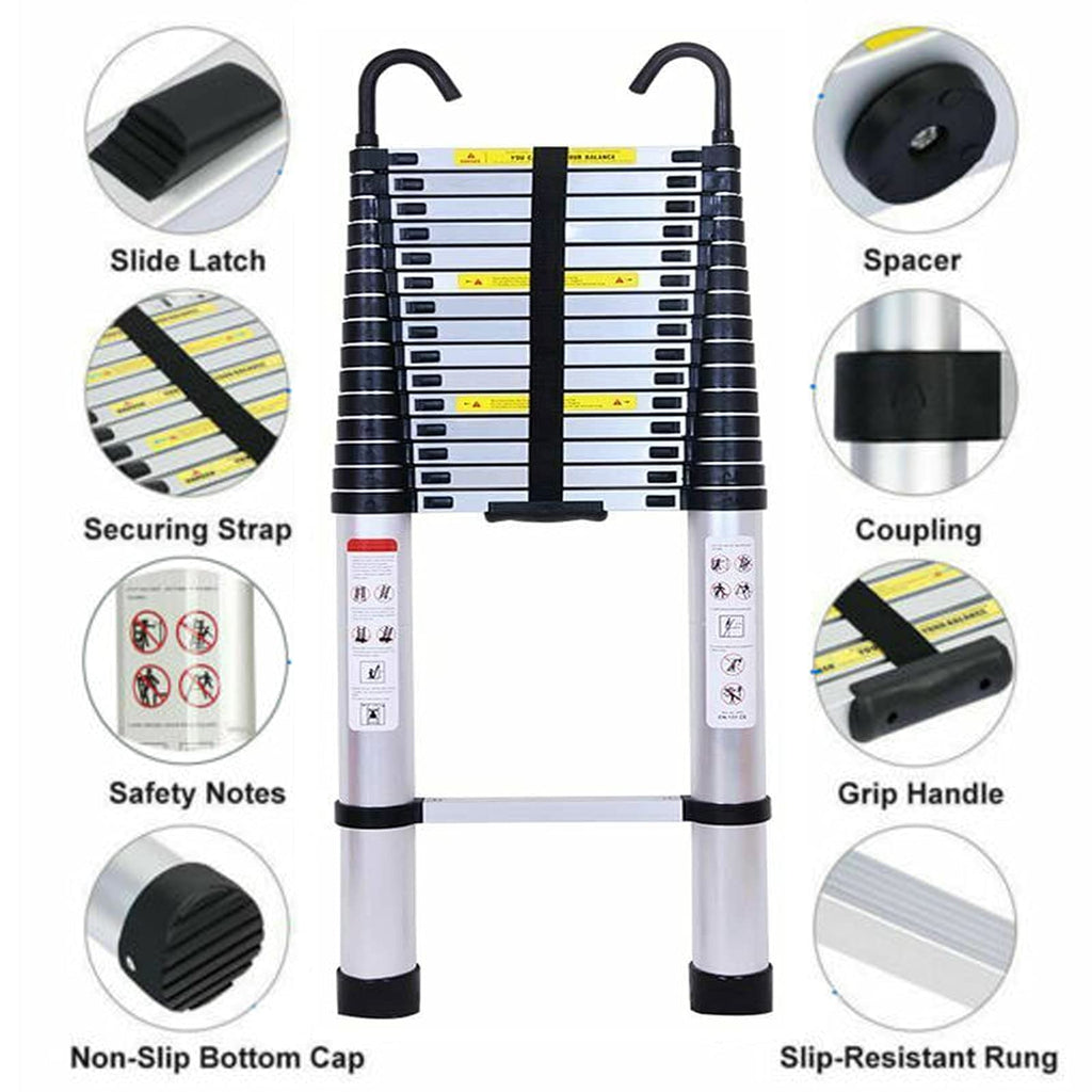 20.34 FT Aluminum Telescoping Ladder 330 Lb Capacity U528