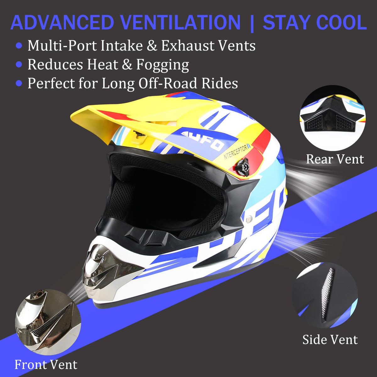 DOT Approved Kids Motocross Helmet with Goggles T35722