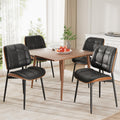 Black Faux Leather Dining Chairs Set of 4 O311094
