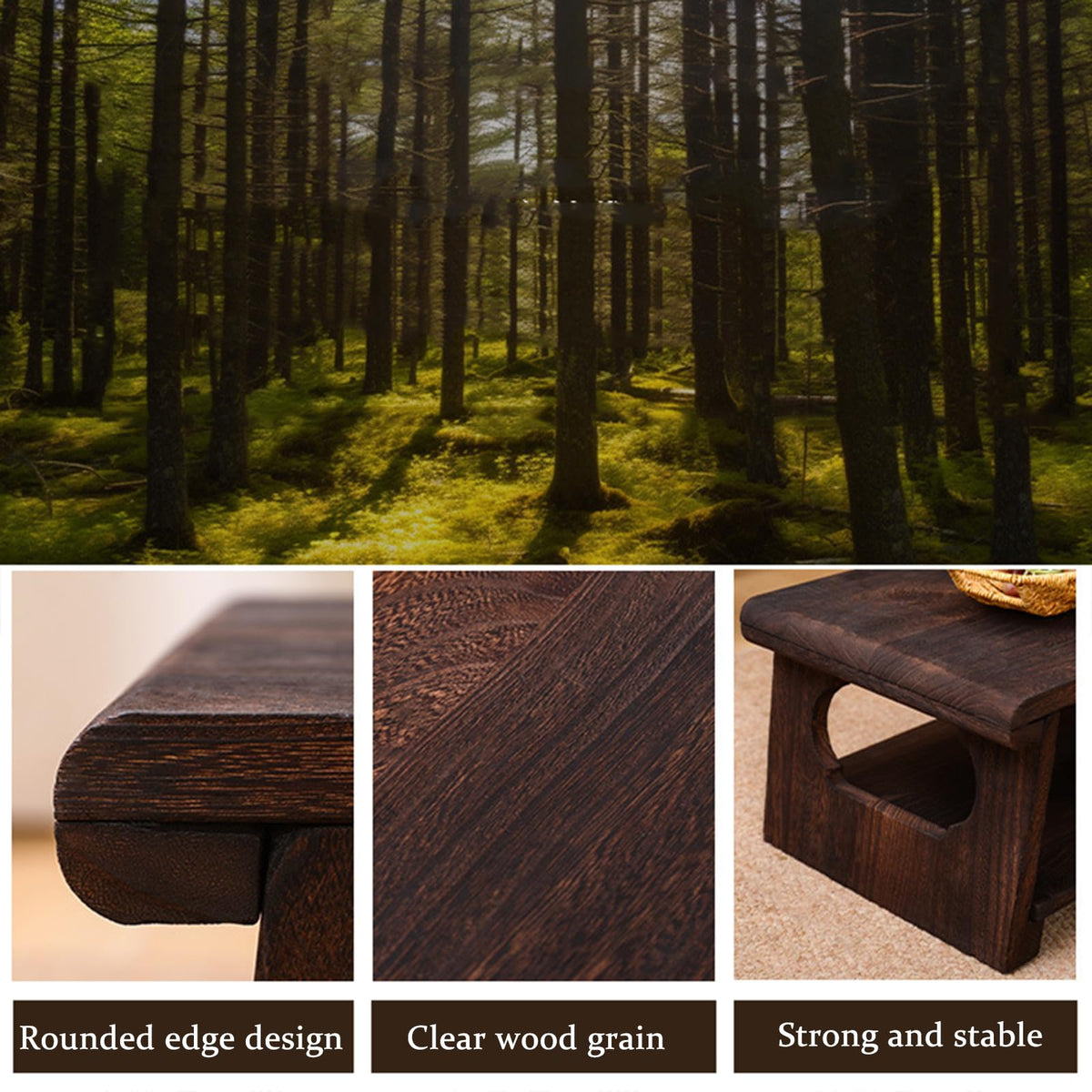 Foldable Japanese Low Floor Table 60x30x22cm K99829