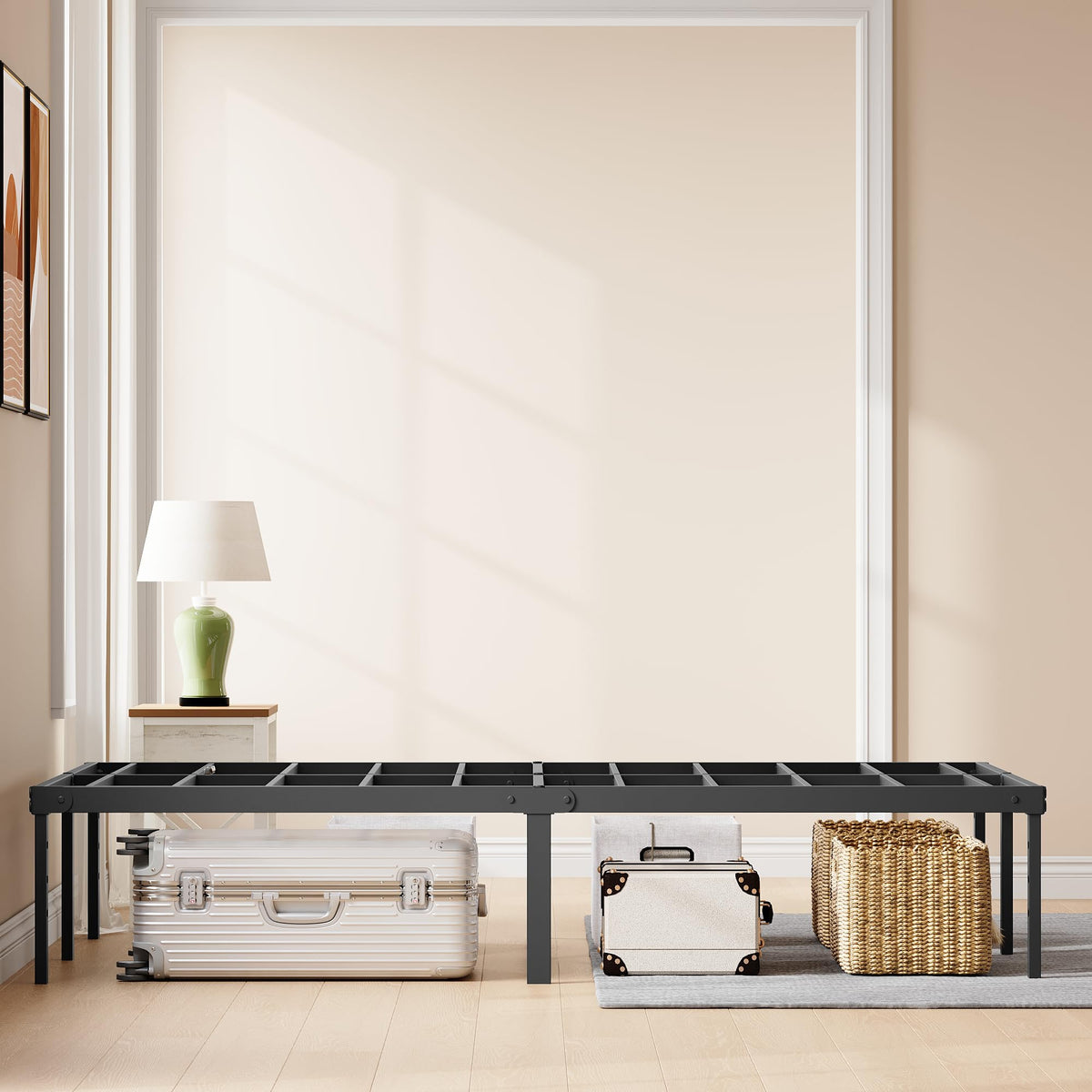 Queen Size 18" Black Metal Frame H80083