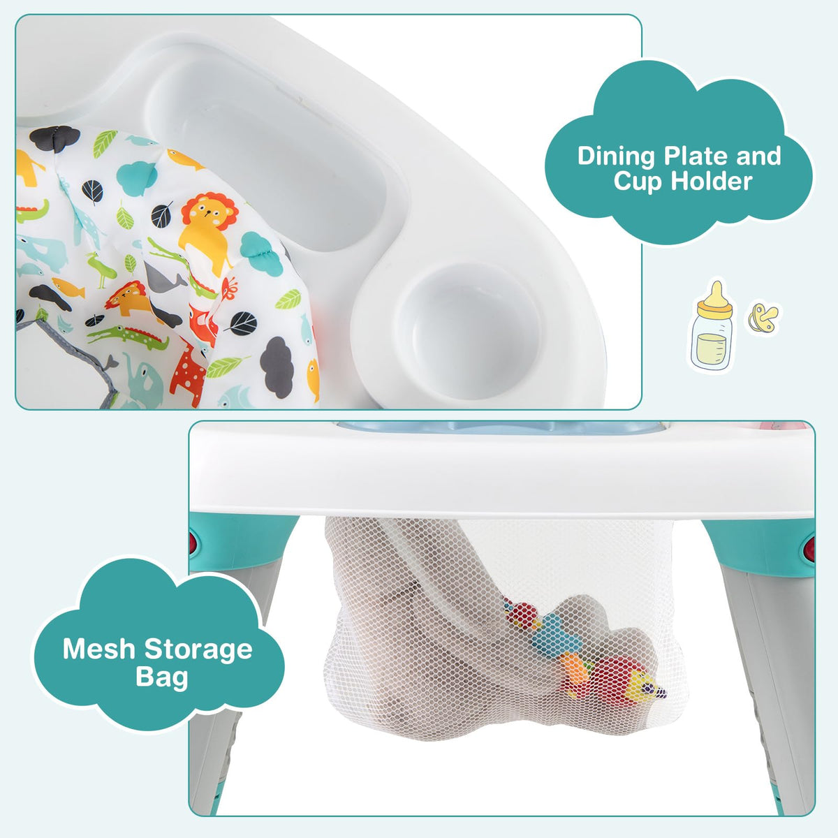 6-in-1 Baby Activity Center with Rotating Seat D12344