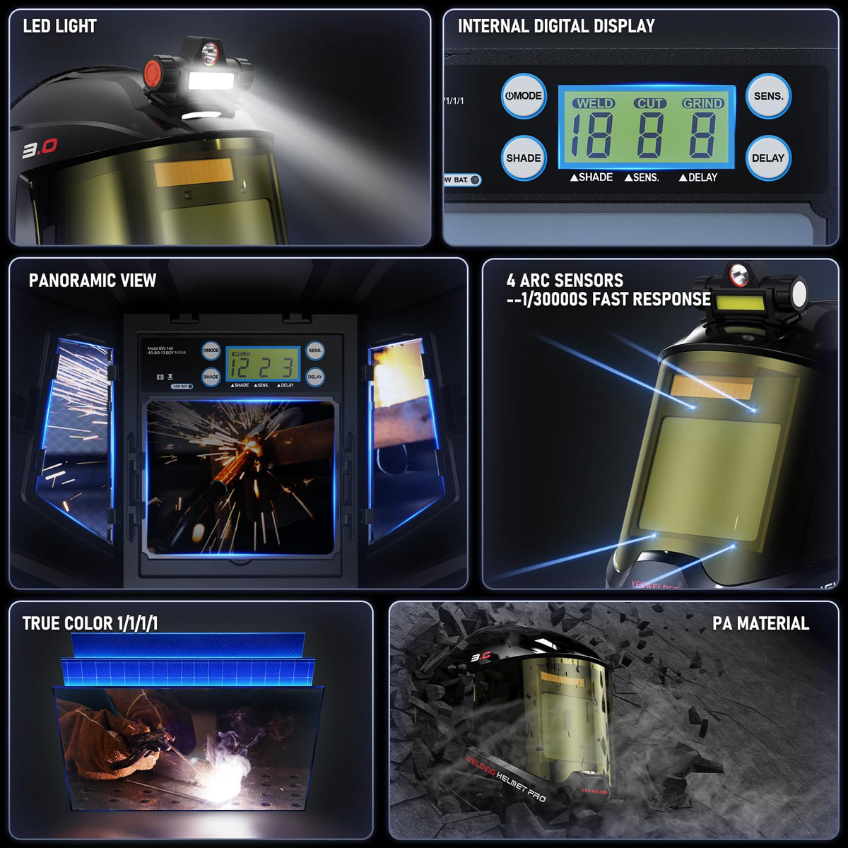 Auto Darkening Welding Helmet I6869