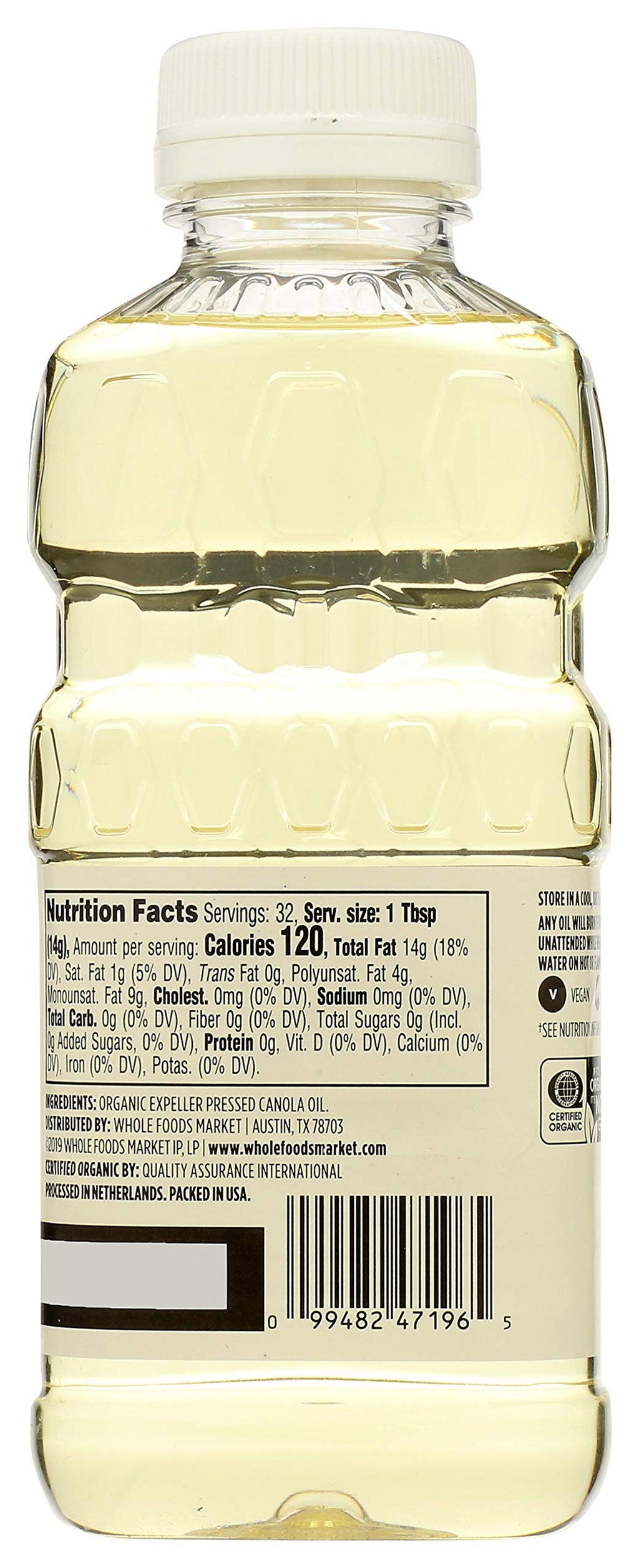 Organic Canola Cooking Oil, 16 Fl Oz (Pack of 2) E366