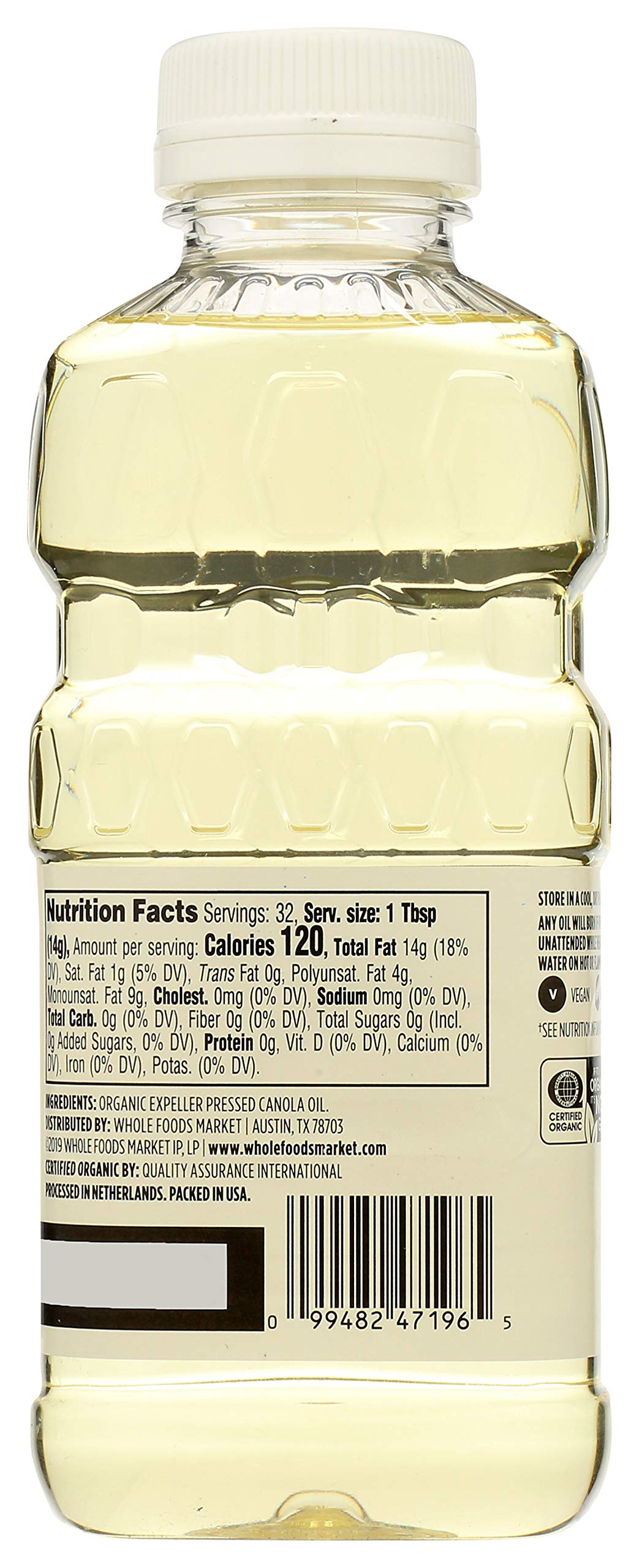 Organic Canola Cooking Oil, 16 Fl Oz (Pack of 2) E366