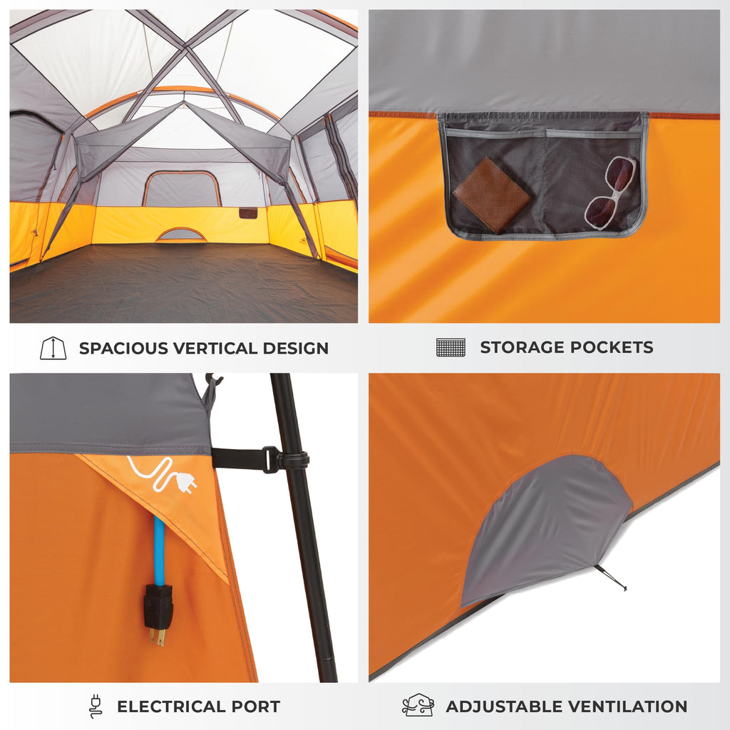 10 Person Multi Room Cabin Tent W8032