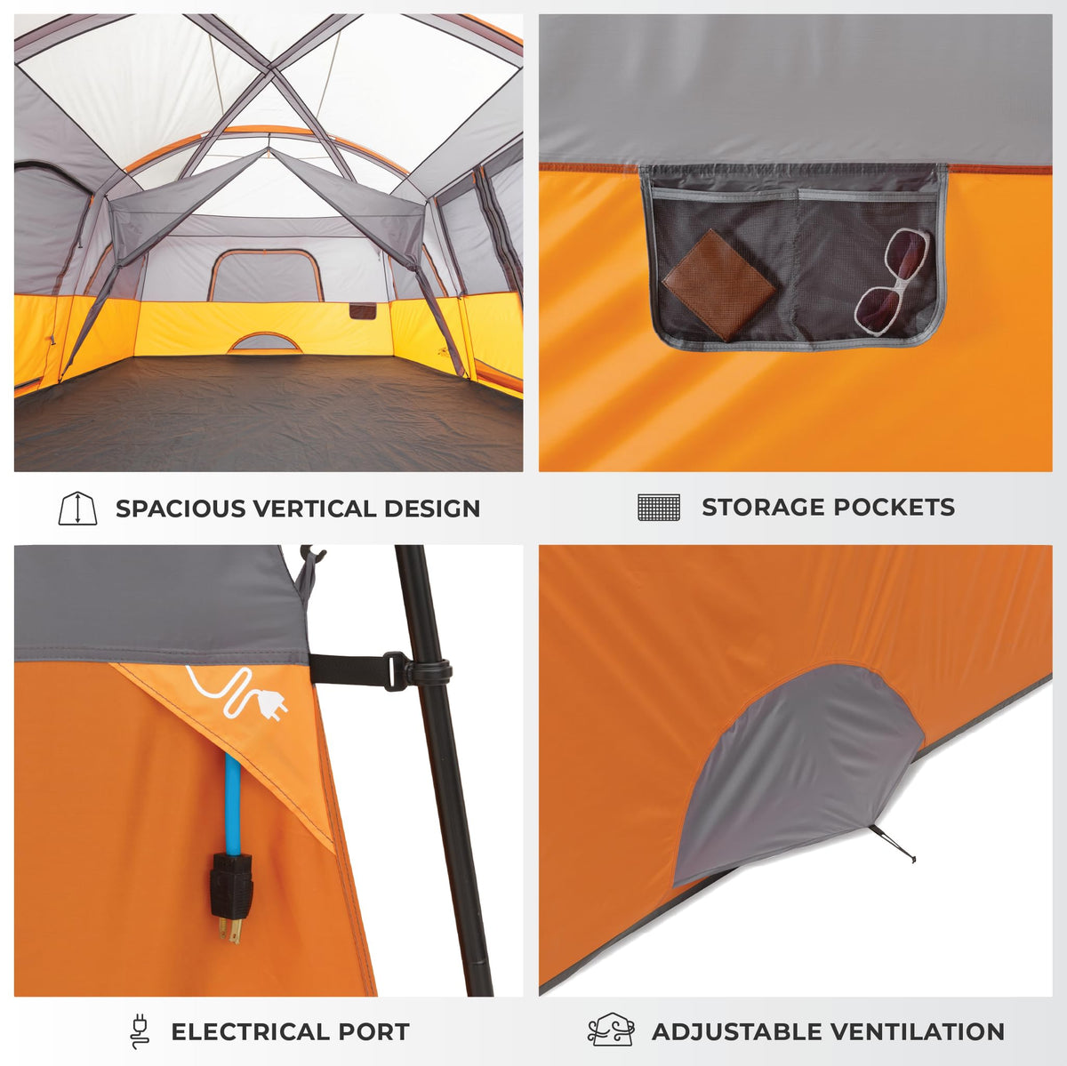 10 Person Multi Room Cabin Tent W8032