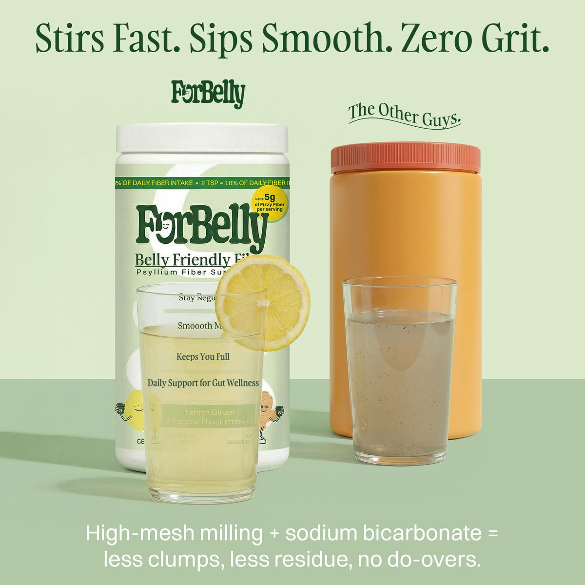 Lemon Ginger Psyllium Husk Fiber Powder Drink Mix K15951