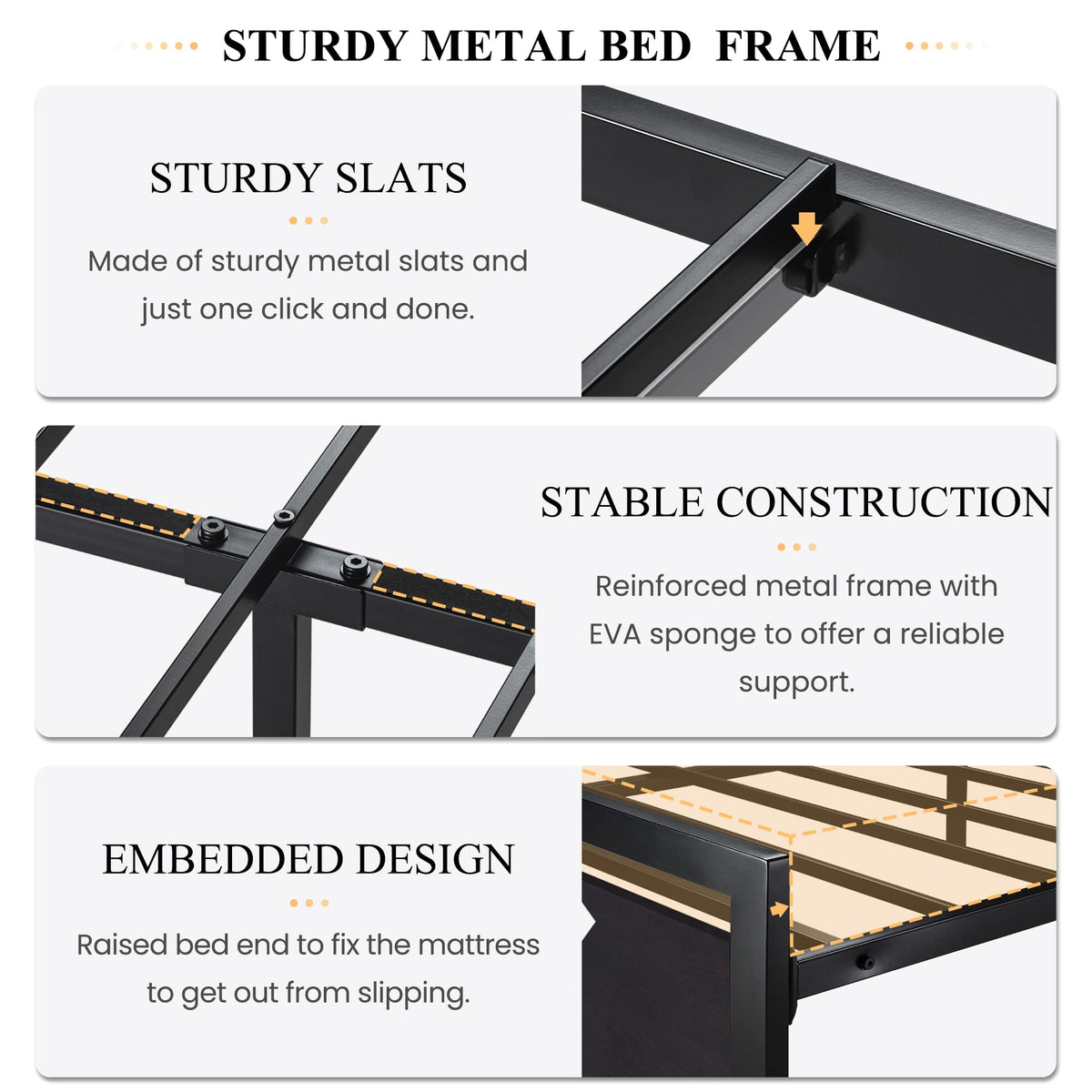 Queen Size Bed Frame with Headboard R966565