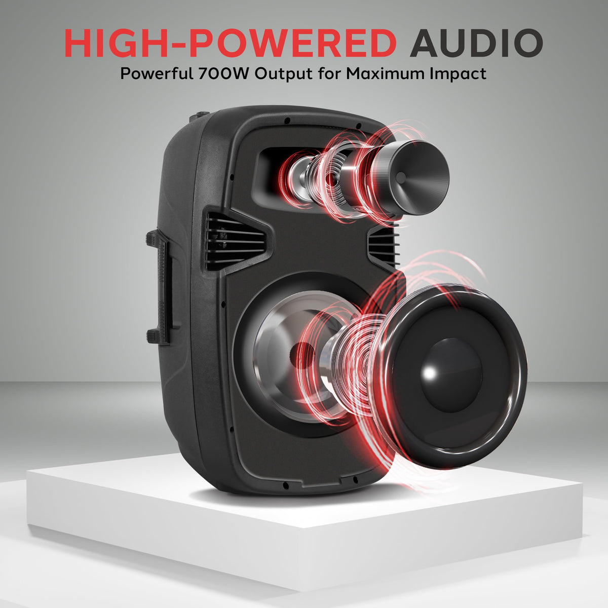 Dual 8 Inch Powered PA Speaker System X814469