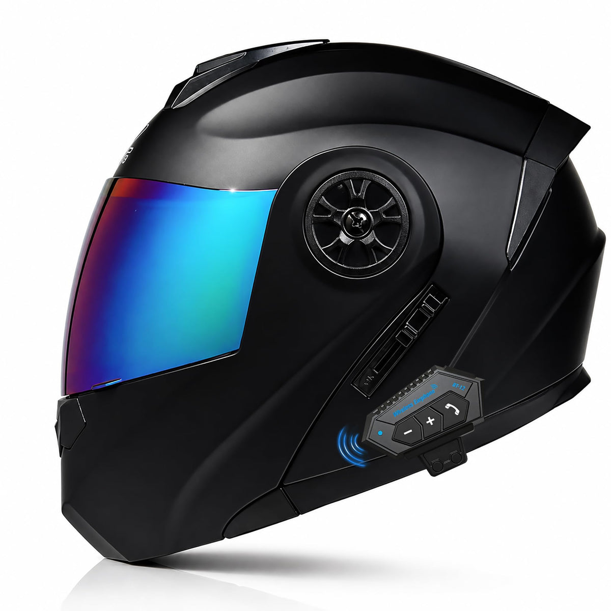 Bluetooth Modular Motorcycle Helmet DOT/ECE Approved Full Face Flip up Anti-Fog Double Visor Built-in Dual Speaker with Microphone W485195