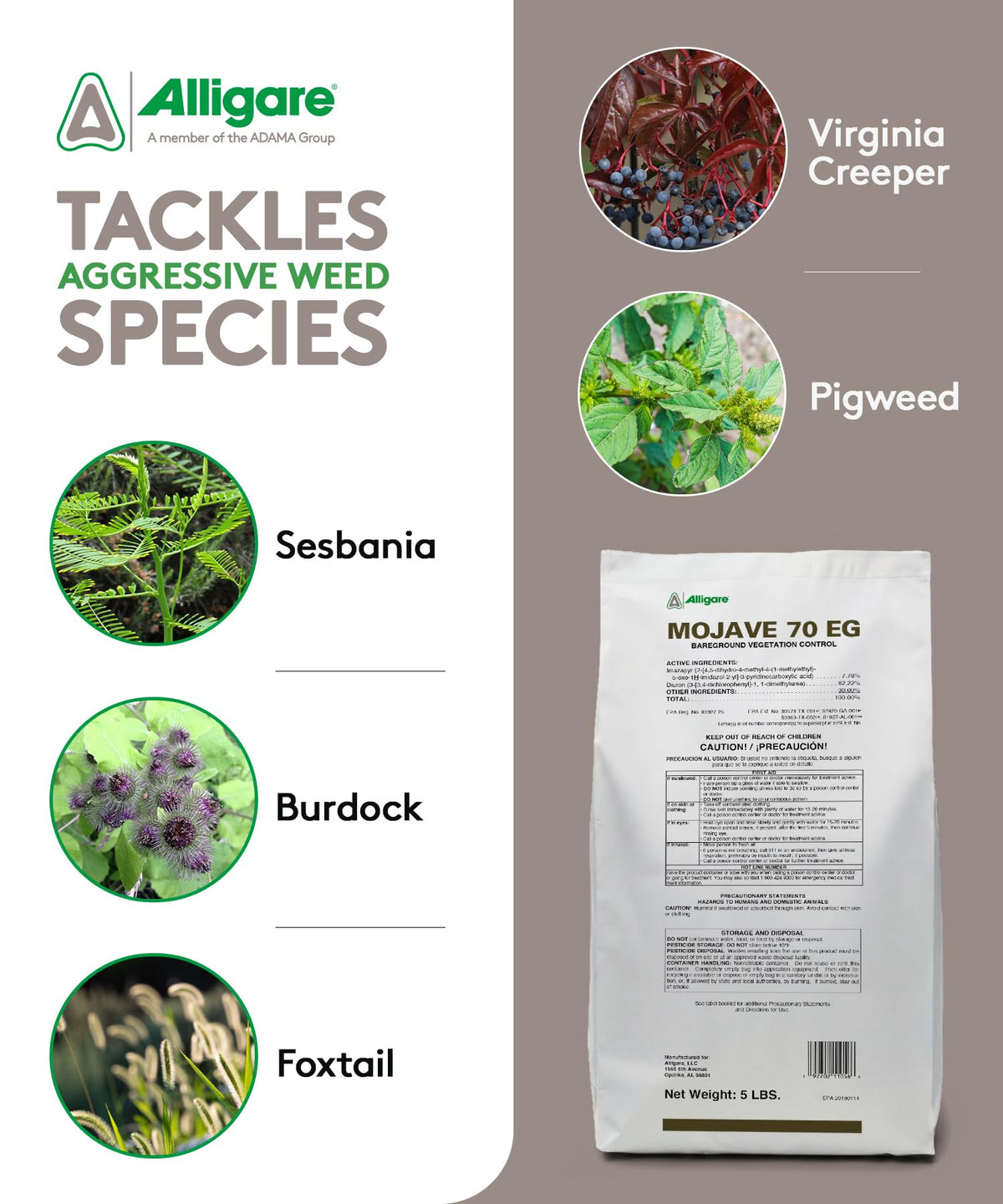 70EG Weed Killer for Grasses, Weeds & Vines 5 lbs S558