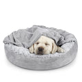 Hooded Blanket Donut Round Dog Bed 23 inch D568155
