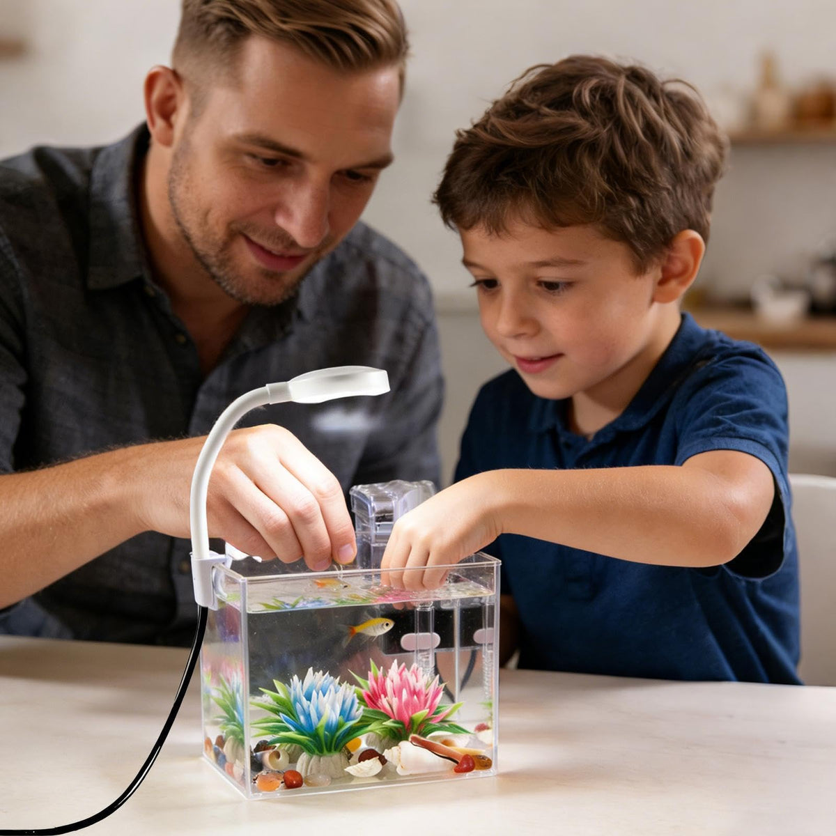 Small Aquarium with LED Lights M1595
