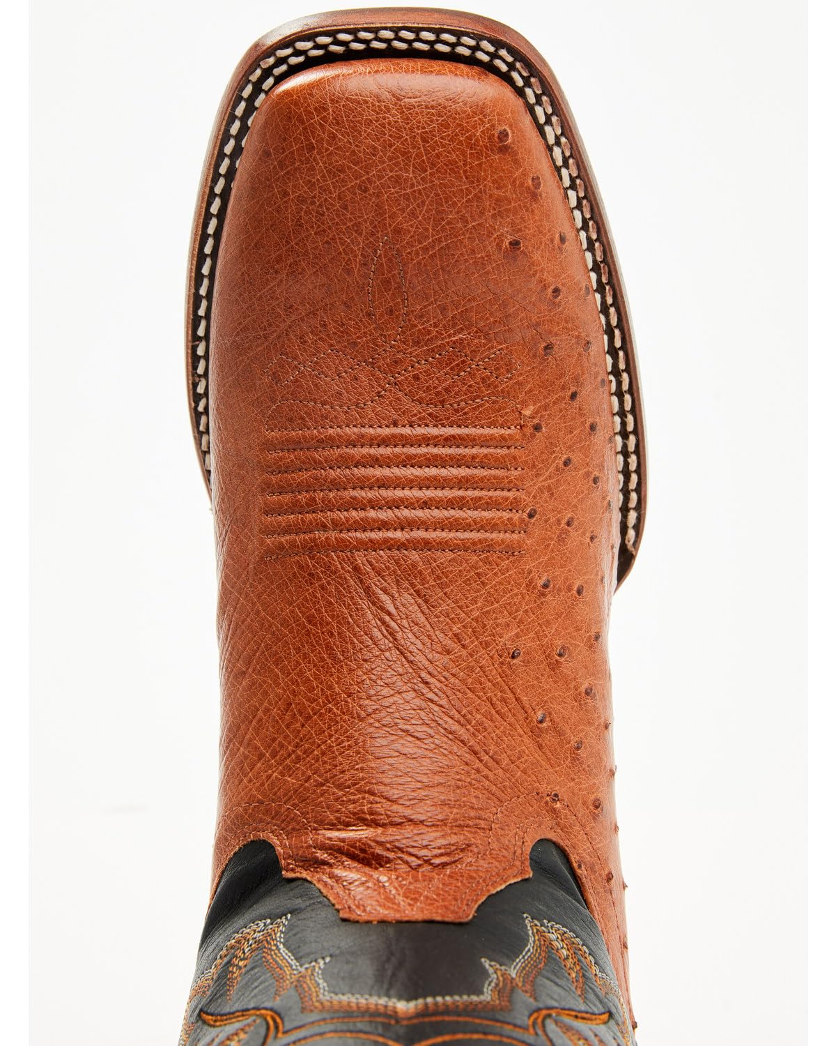 Ostrich Western Boot Broad Square Toe Y88560