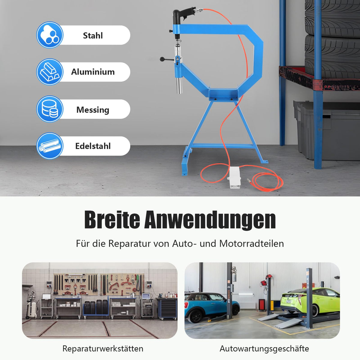 Pneumatic Planishing Hammer with Pedal and Stand H6453