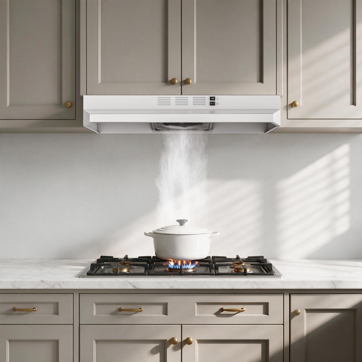 White 30 inch Under Cabinet Range Hood B80622