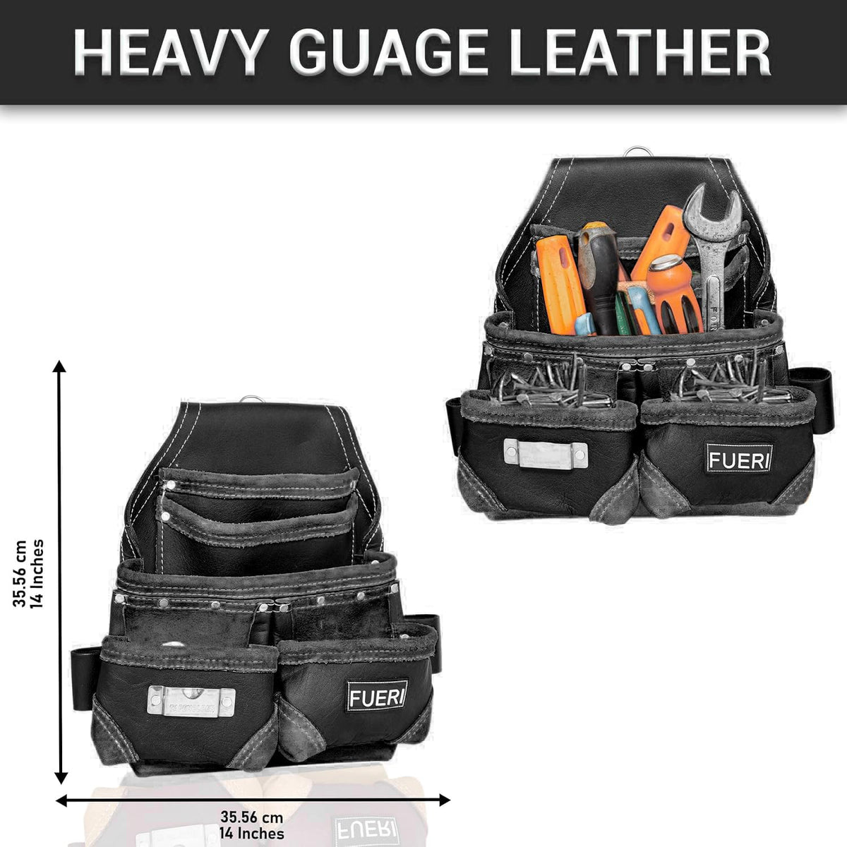Leather 16 Pocket Tool Belt U158482