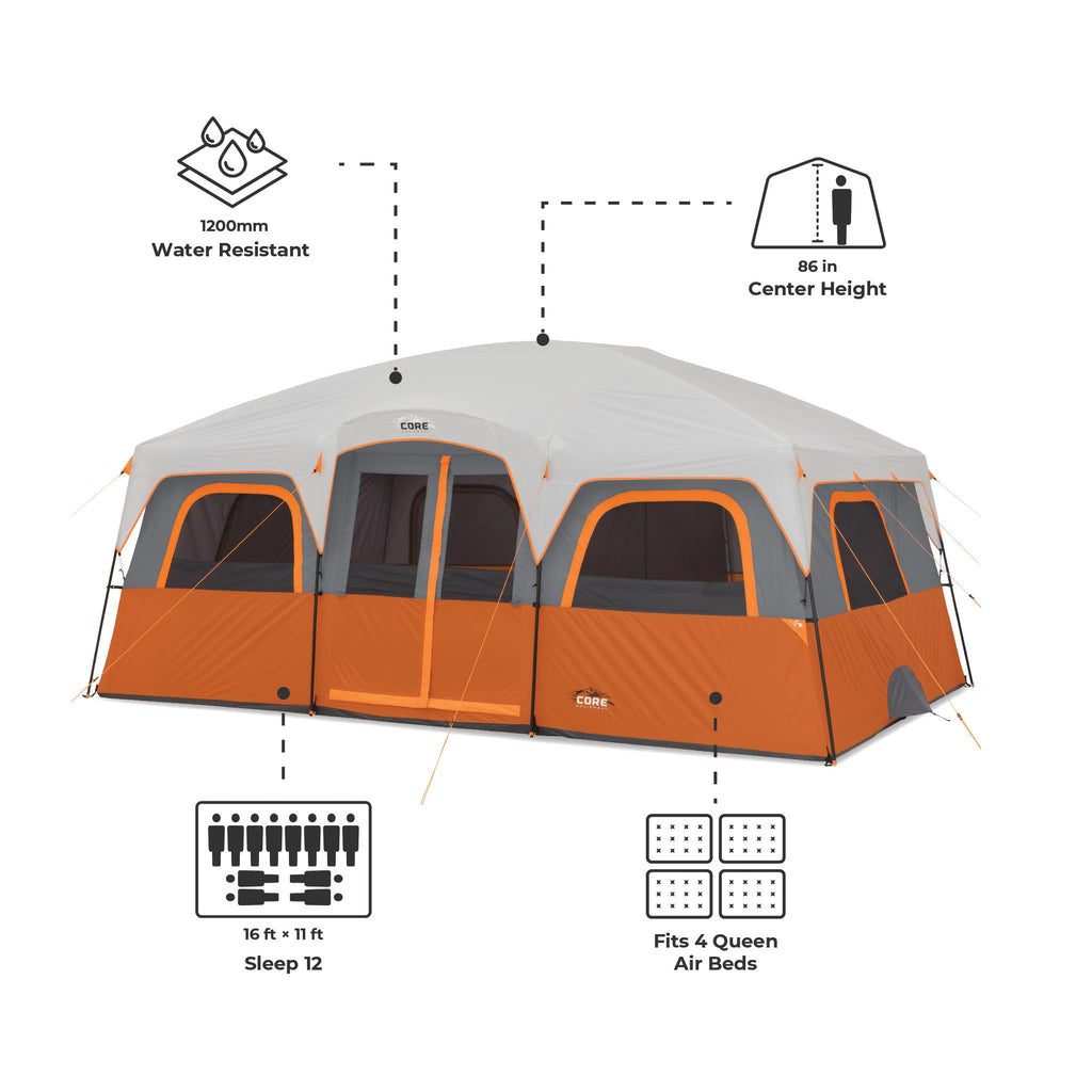 10 Person Multi Room Cabin Tent W8032