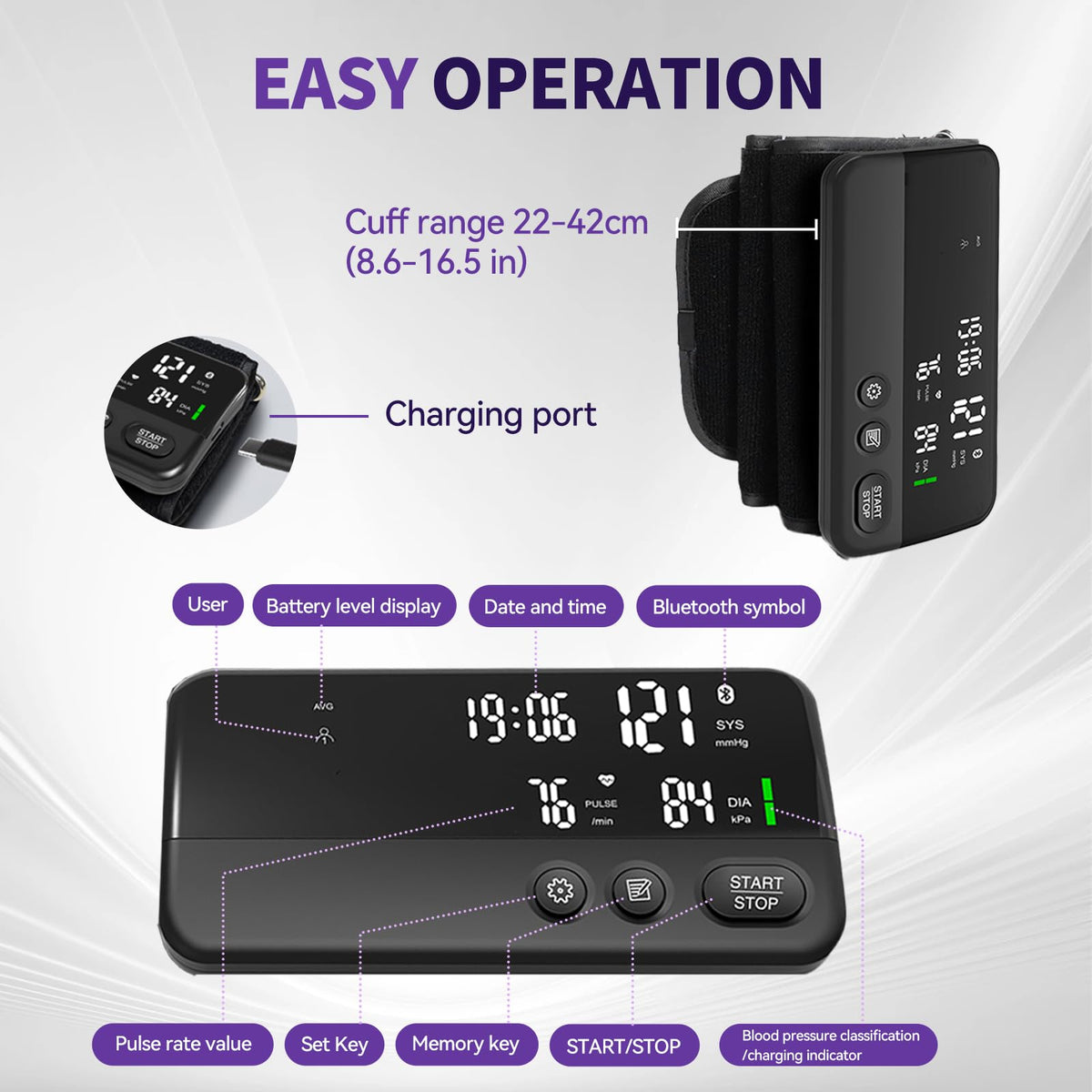 Wireless Upper Arm Blood Pressure Monitor X693