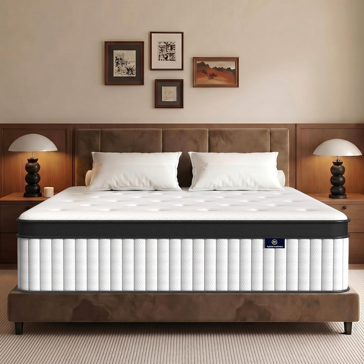 12 Inch Fiberglass Free Hybrid Mattress L6861