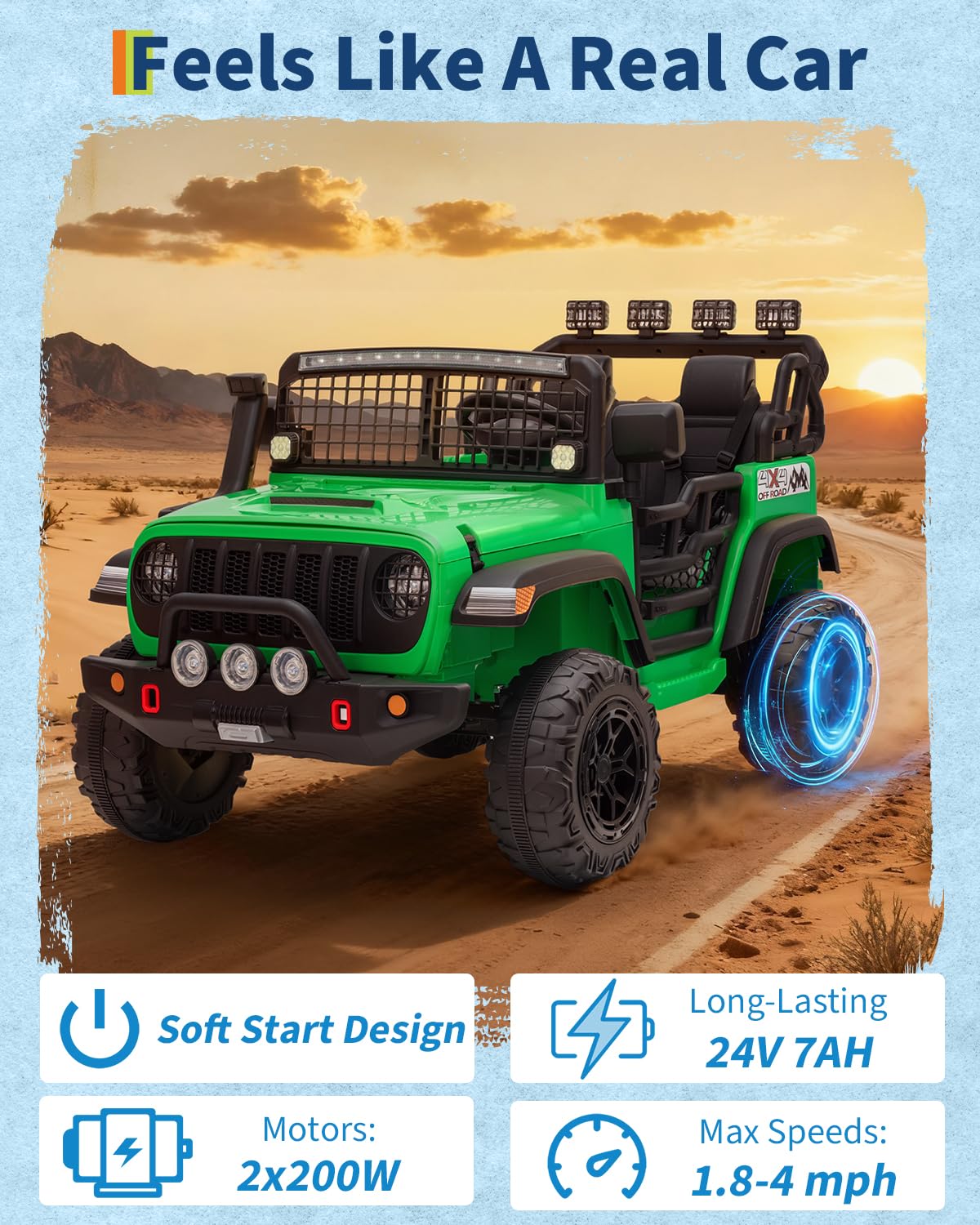 24V 2-Seater Ride on Toy with Remote Control A88601