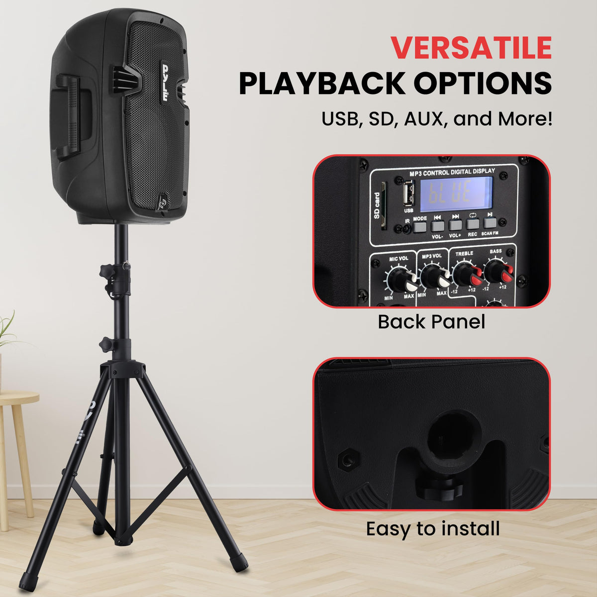 Dual 8 Inch Powered PA Speaker System X814469