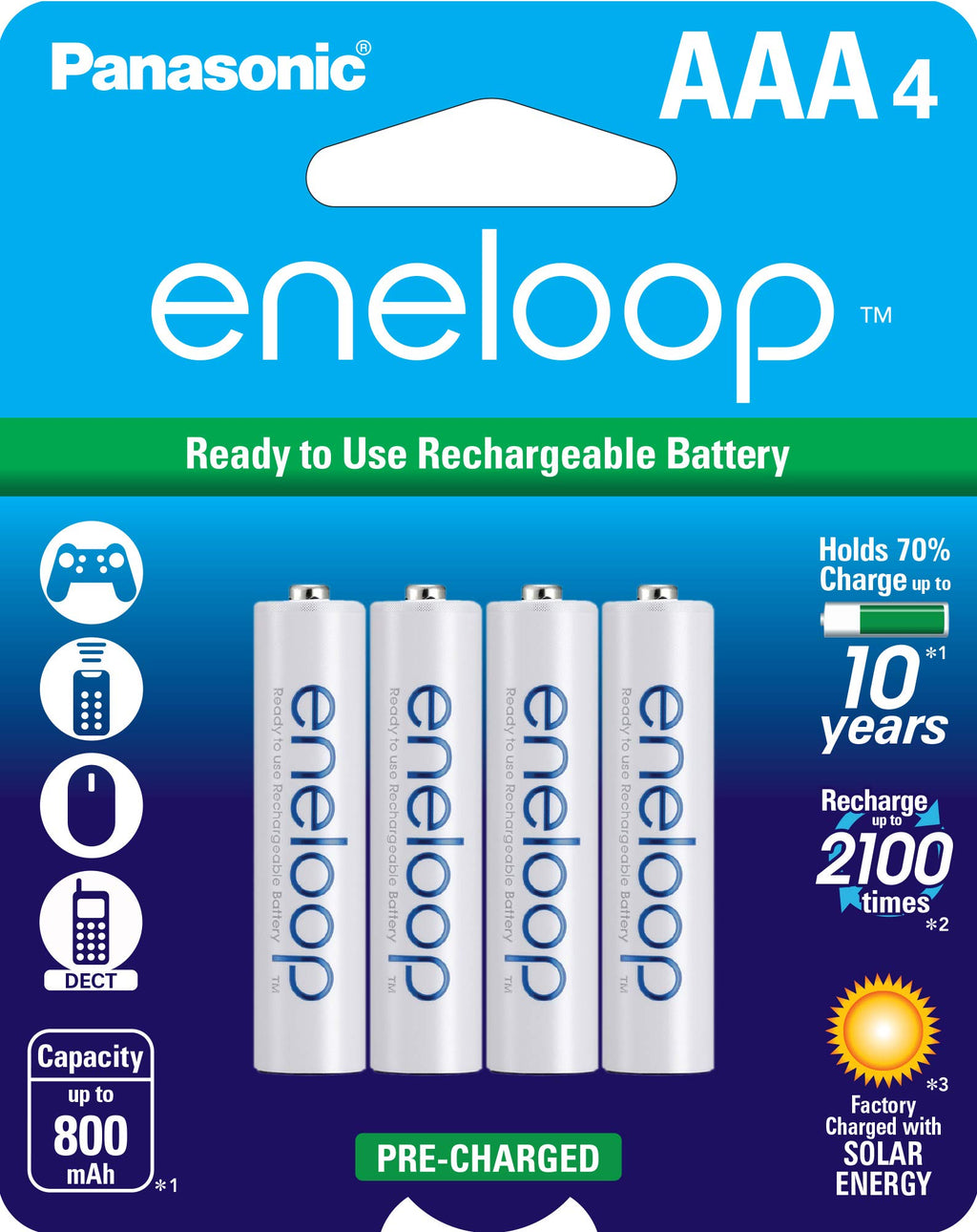 8AA 4AAA Ni-MH Rechargeable Batteries with Quick Charger V136