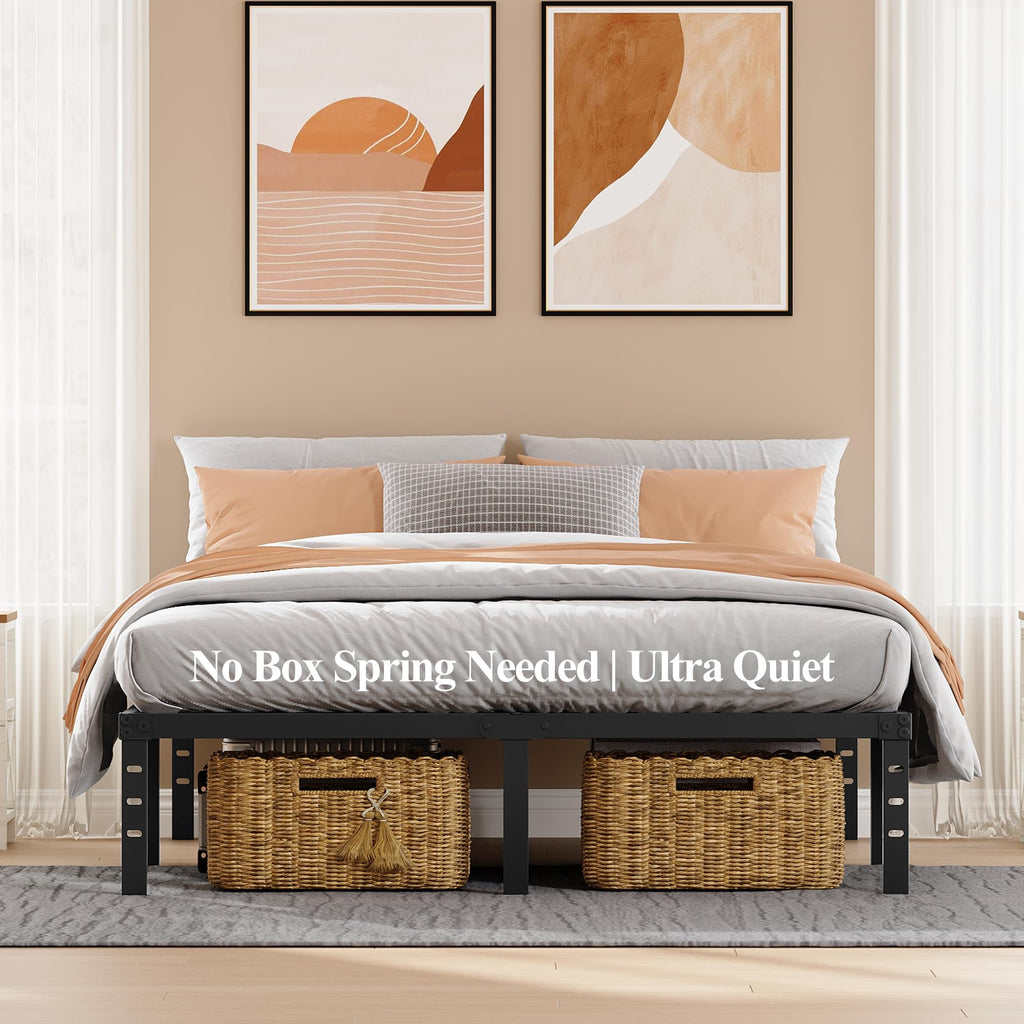 Queen Size 18" Black Metal Frame H80083
