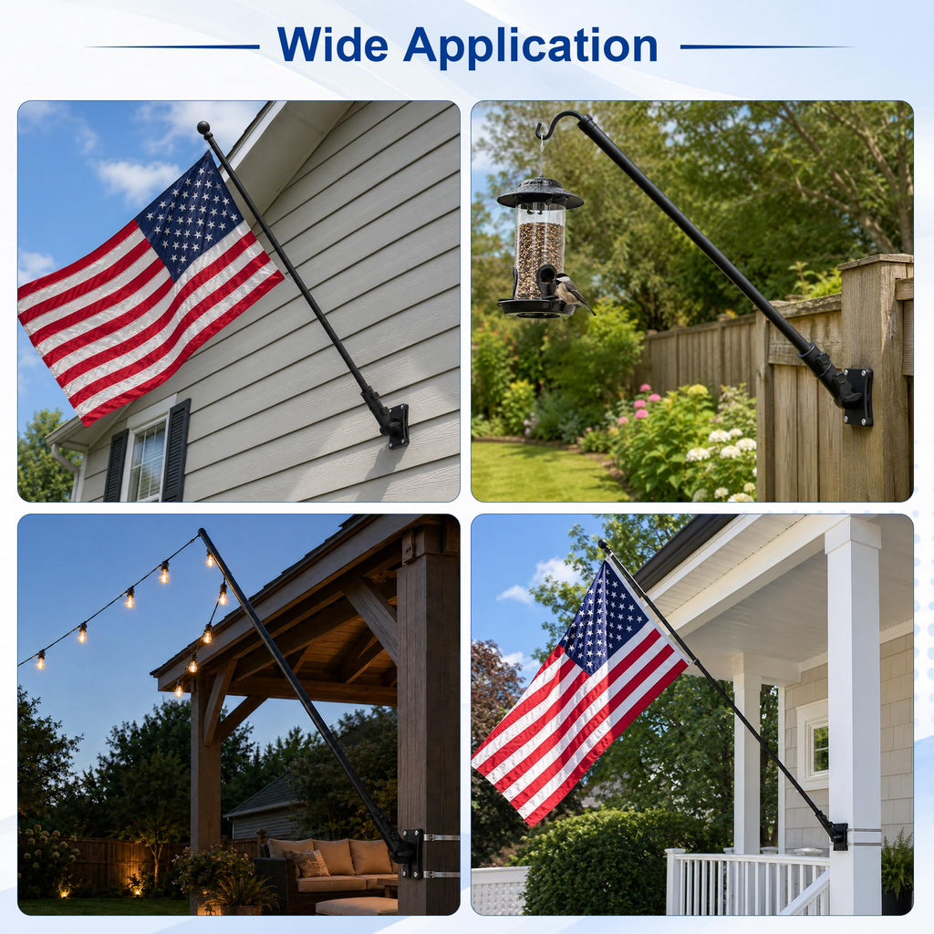 Aluminum Wall and Post Mount Flag Pole Holder W248689