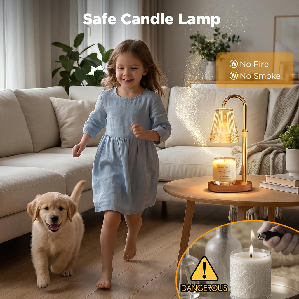 Dimmable Height Adjustable Candle Warmer Lamp with Timer E710001