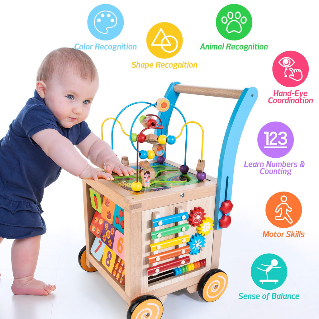 Wooden Activity Cube Baby Walker T4227