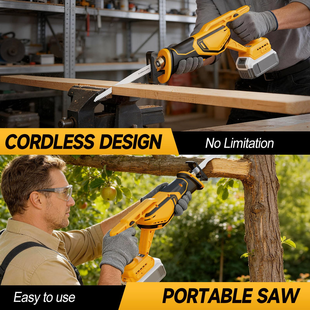 Cordless Brushless Reciprocating Saw with 8 Blades V73200