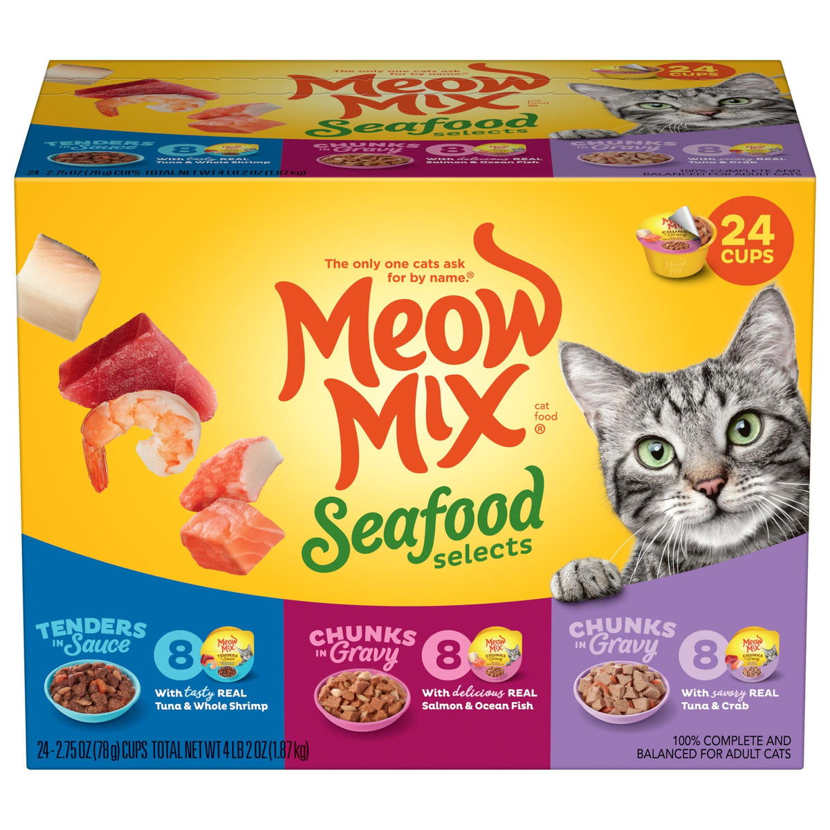 Dry Cat Food 6.3 Pound and Wet Cat Food Variety Pack 2.75 Ounce (Pack of 24) W95593