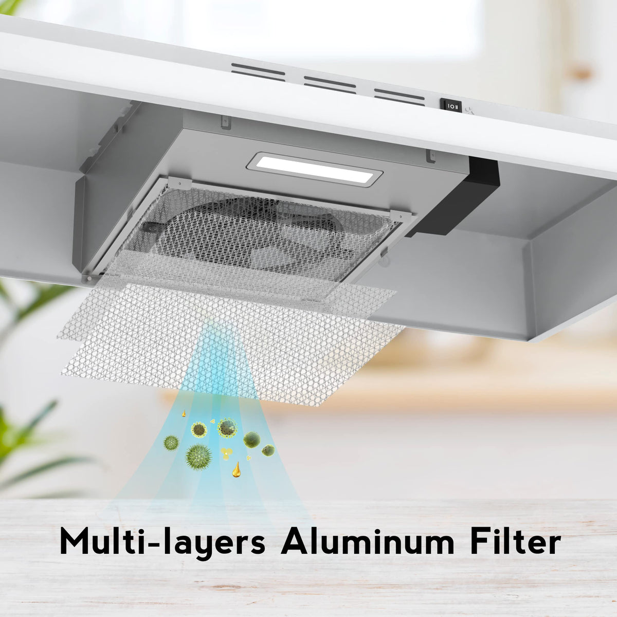 White 30 inch Under Cabinet Range Hood B80622
