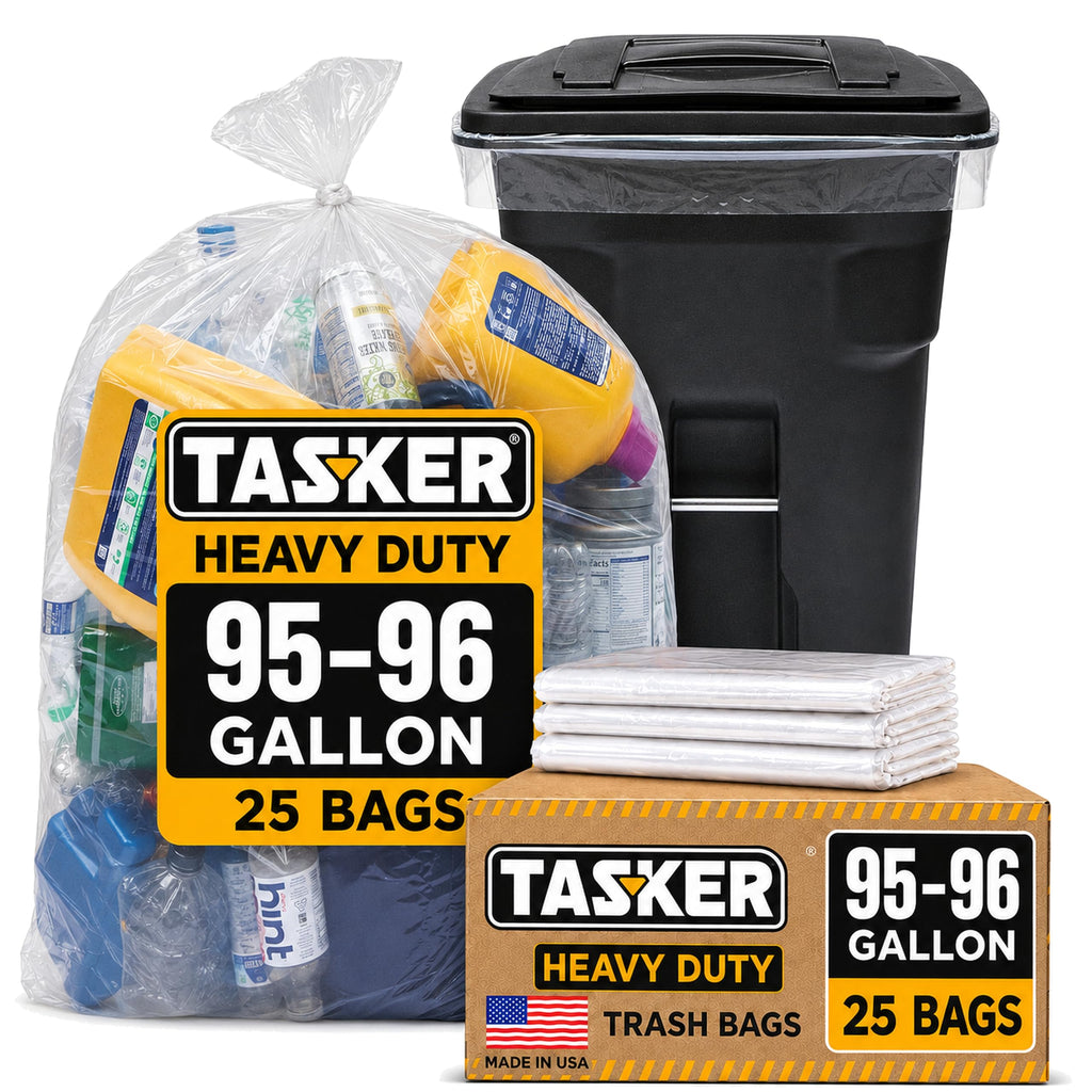 95-100 Gallon Clear Heavy Duty Trash Bags U355