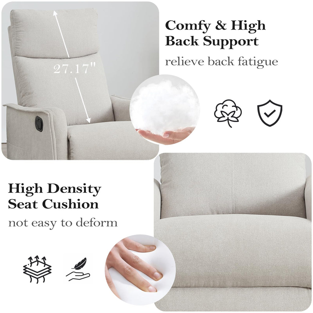 Swivel Rocker Recliner Chair with Heated Massage N3924
